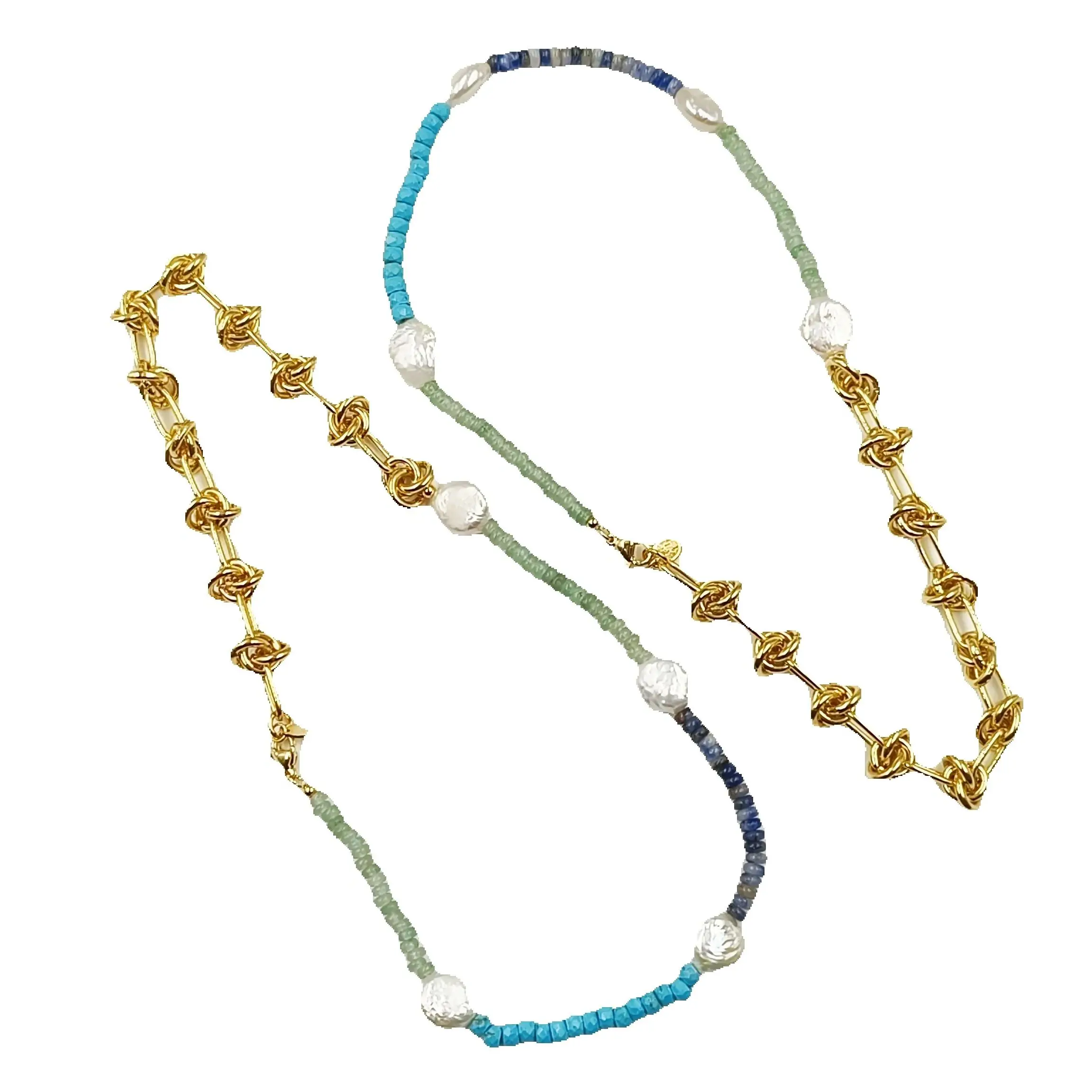 

WT-JN242 WKT 2025 Модное ожерелье с камнями и жемчугом, позолоченное, для женщин, свадебный аксессуар, ретро-украшение для вечеринок, трендовый дизайн