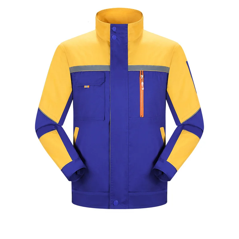 Men's Thick Wear-Resistant Reflective Strip Construction Site Auto Repair Factory Workshop Labor Protection Clothing