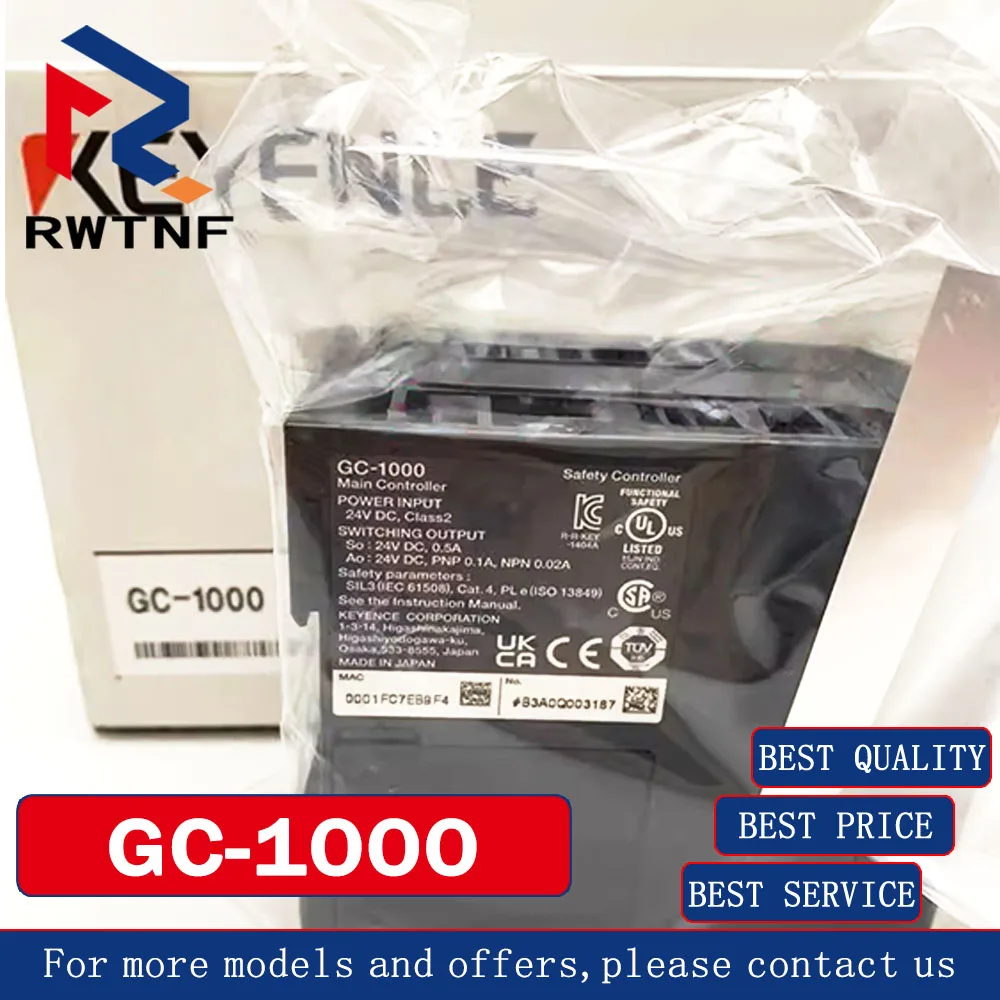 

Brand New Genuine GC-1000 KEYENCE PNP safety controller sensor 100% original，warehouse stock