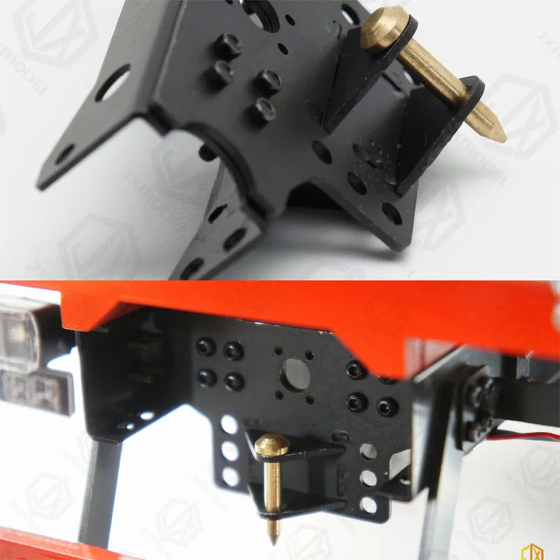 Tail Towing Hook-JXmodel For Tamiya Car Model 1:14 Mud Head Heavy Trailer Dump Truck For MAN F2000 Scania Man Volvo Parts