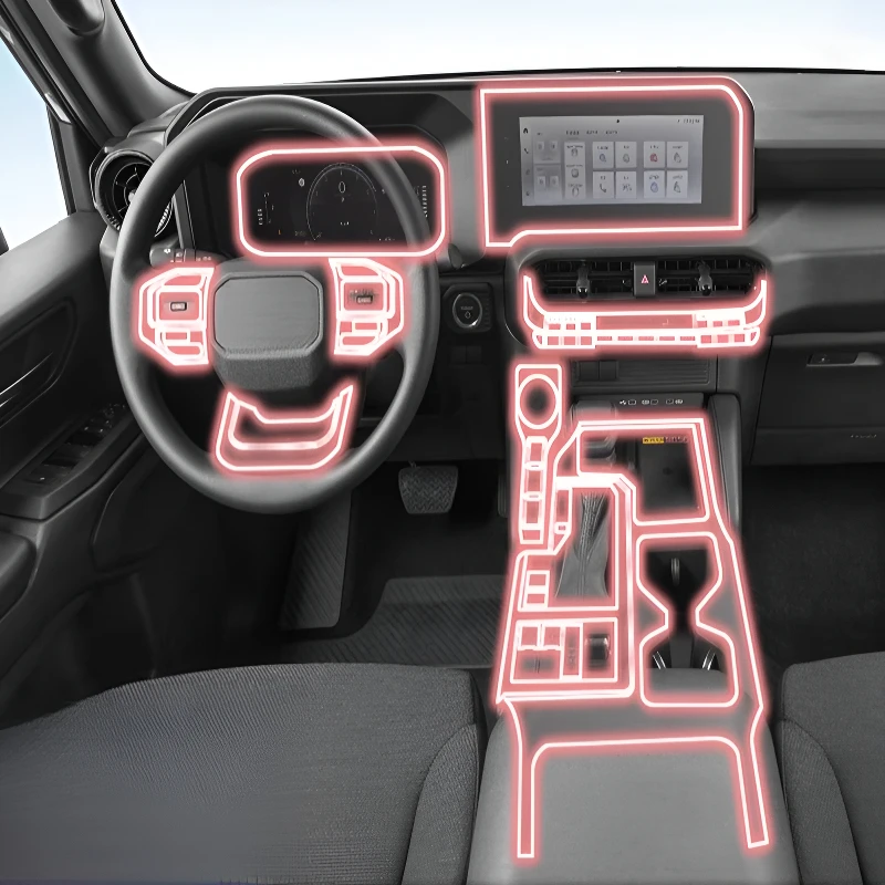 

FOR Toyota Prado 2024 Dashboard Multimedia Navigation Transparent Anti-Scratch Protection Film Modification
