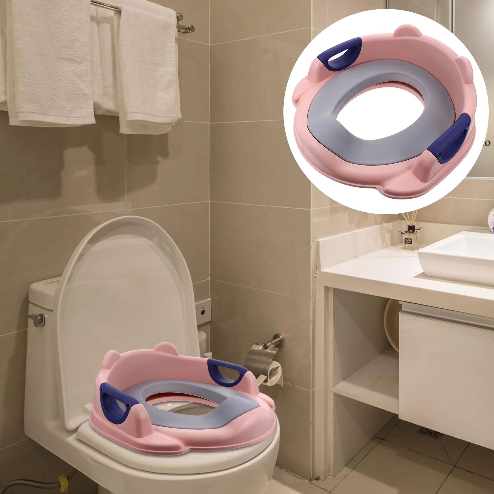 

Toilet Cushion Pu Toilet Seat Potty Training Seat For Universal Non-Slip Easy Install Clean Comfortable