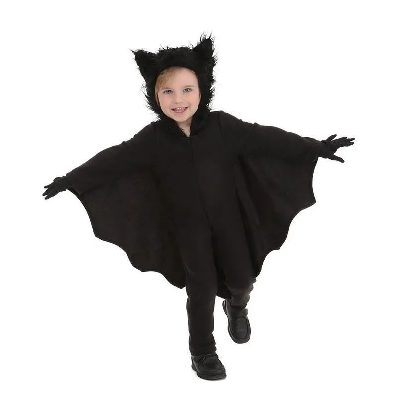 2018 Latest black evil Vampire parent-child bat costume Halloween role-playing jumsui