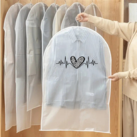 2/3/4/5 PCS Hanging Dustproof Garment Cover Washable Clothes Bag for Wedding Dress Suit Coat Closet Wardrobe Clothing Storage