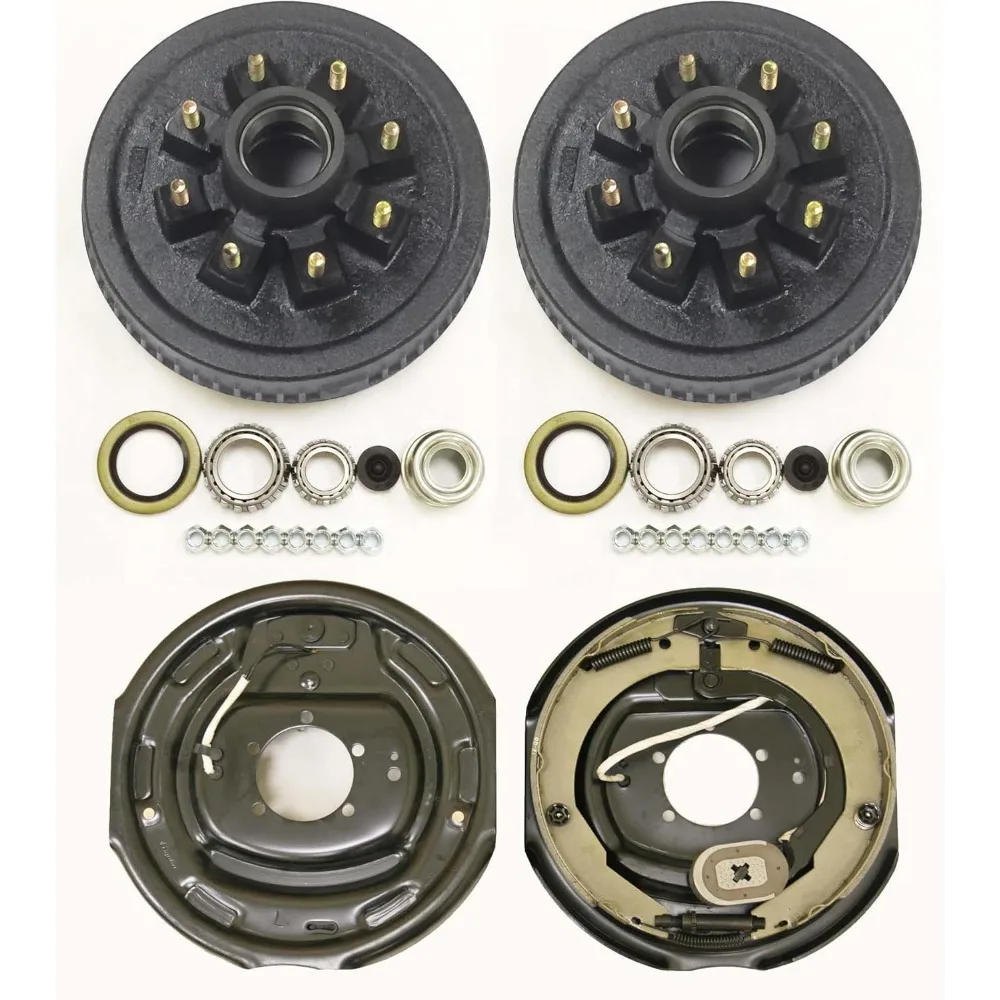 

Прицеп 8 на 6,5 дюйма B.C. Комплекты барабанов-концентраторов с электрическими тормозами размером 12 x 2 дюйма для оси 7000 фунтов