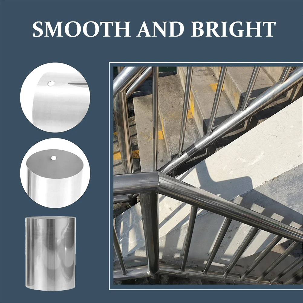 2 Pcs Wall Mount Bracket Handrail Connector for Stair Deck Cable Railing Stainless Steel Tube Fitting Strong Load