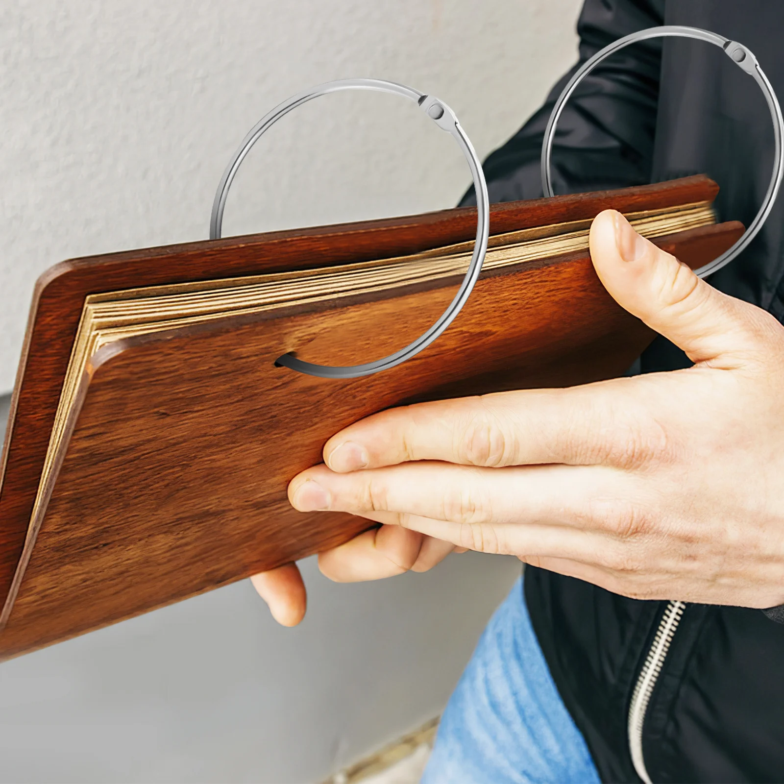 

16Pcs Metal Binder Rings Iron Openable Circular Design for Professional Presentations Paper Organization and Personal Note