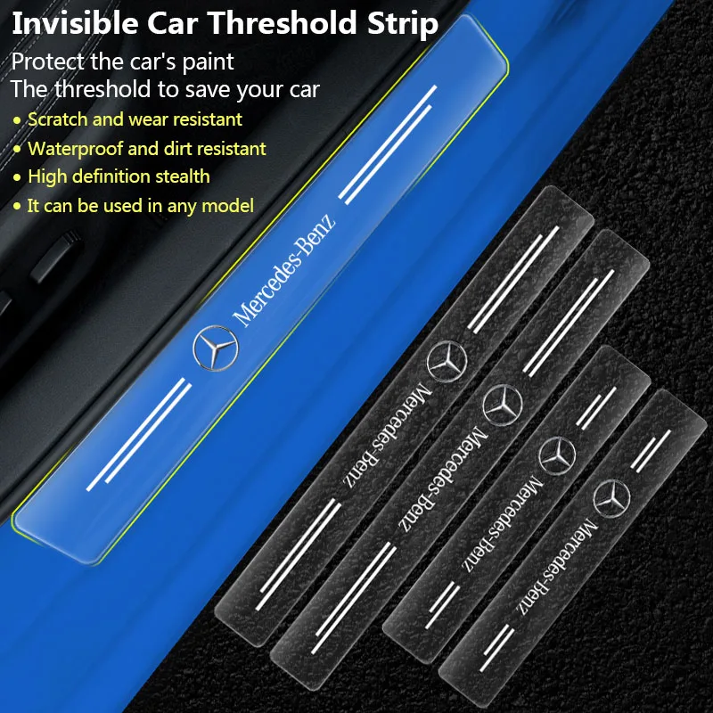 ملصق واقي مقاوم للخدش لعتبة السيارات لمرسيدس بنز GLK GLA A B C E R G Class C180 W176 W246 S200 S300