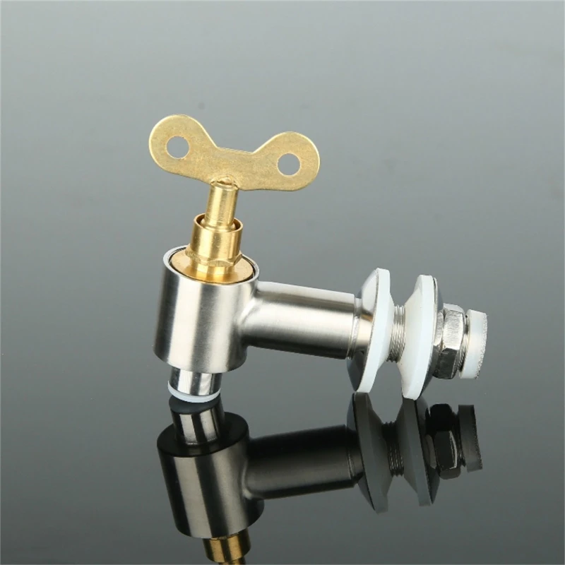 16mm Drink Faucet Stainless Steel Spigot Convenient Drink Dispenser Spout Stainless Steel Beverage Faucet for Wine More