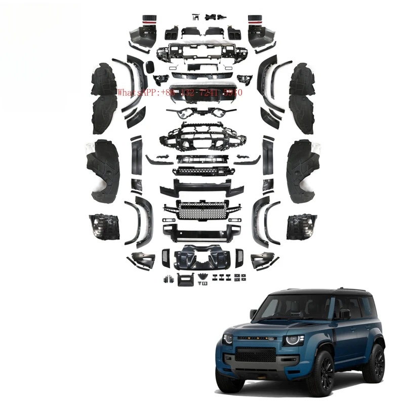 Upgrade OCTA Style Body Kit for Defender Front/Rear Bumper Wheel Arch Side Skirts...