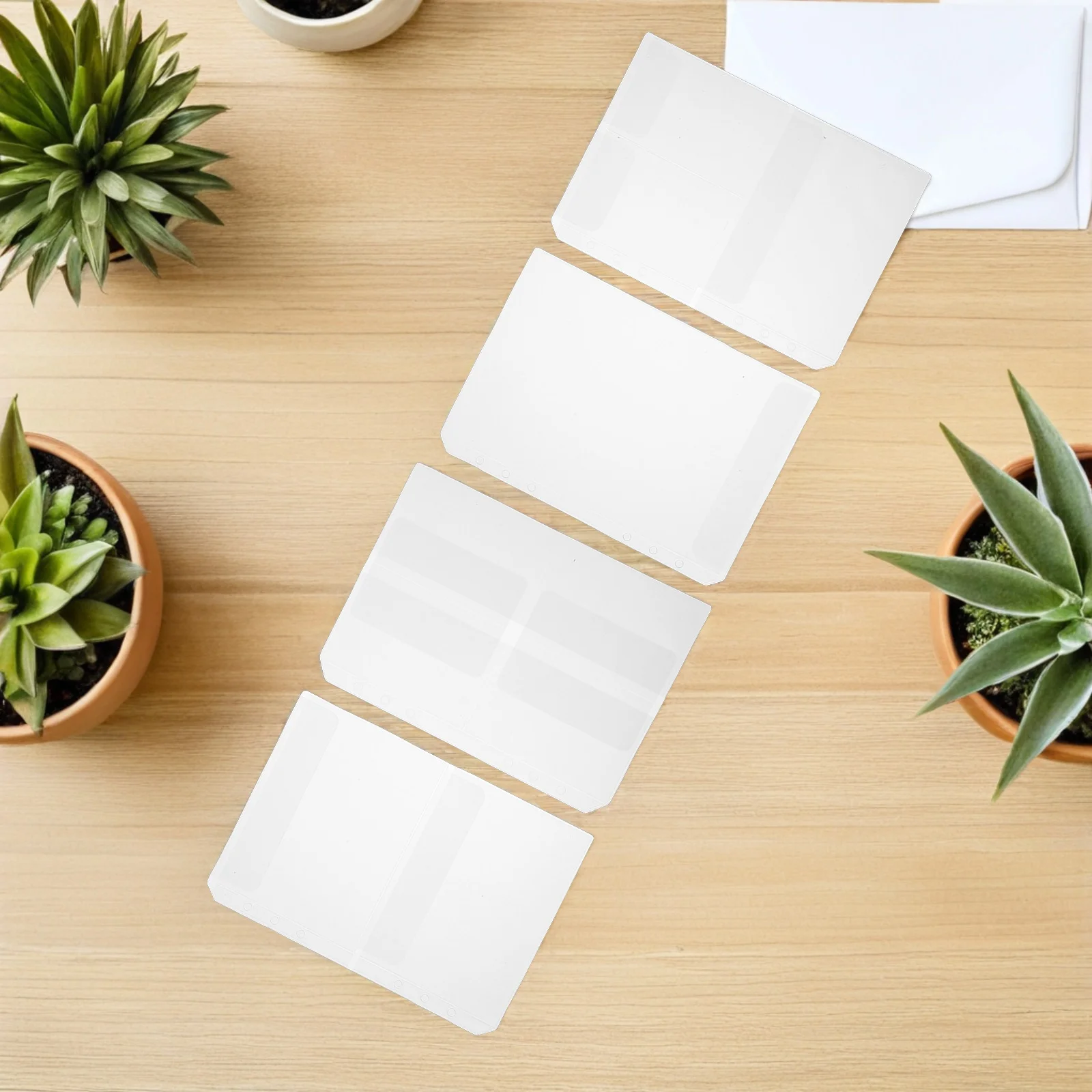 24pcs Loose Leaf Pockets A6 Size Waterproof Insert Pouch Clear Zipper Document Filing Bags For Receipts Name Cards Cash Budget