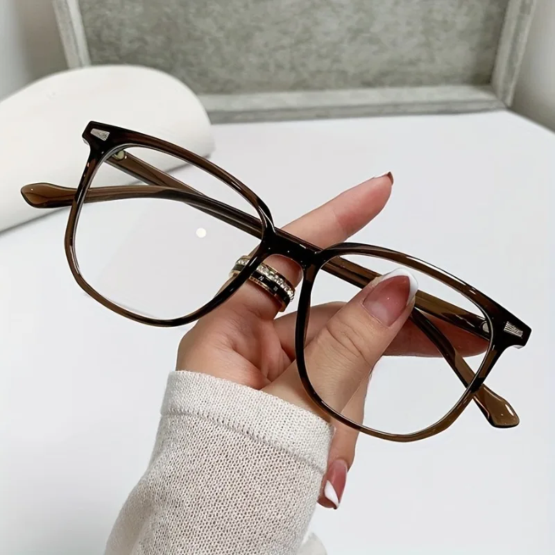 Women's Blue Light Blocking Glasses Stylish Square Full-Frame PC Eyewear Multiple Colors Available