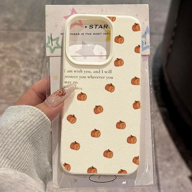 Creative Mini Autumn Pumpkin Phone Case for Samsung Galaxy S26 S25 S24 S23 S22 S21 S20 Plus Ultra A73 A52 A32 A25 A15 Cover