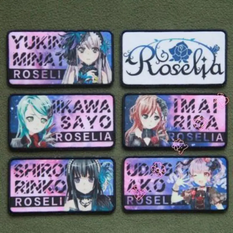 Anime BanG Dream Roselia Embroidered Emblem Patch Badge DIY Outdoor Backpack Applique Costumes Accessories