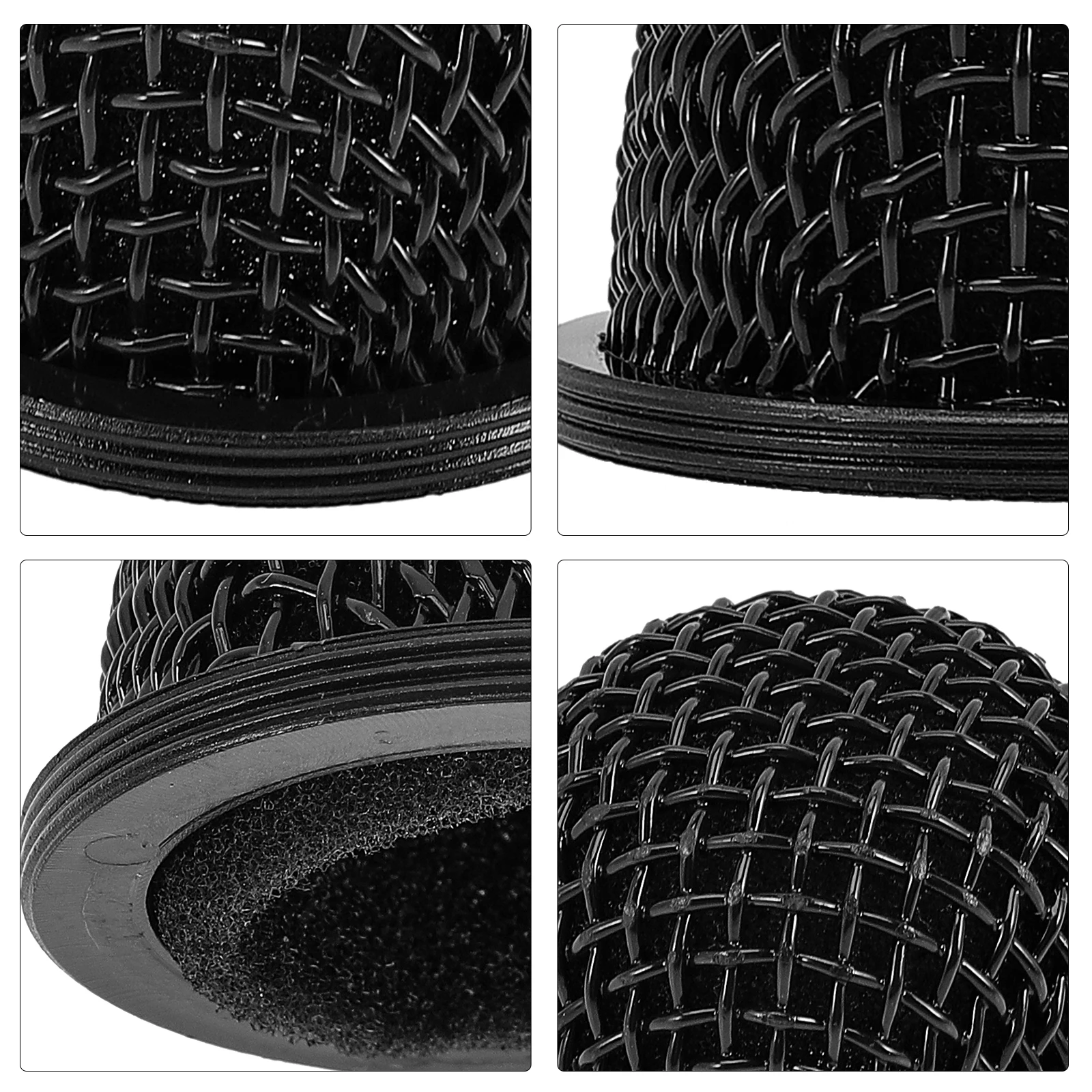 Microphone Grille Replacement Metal Head Component Accessories Black Protector Parts