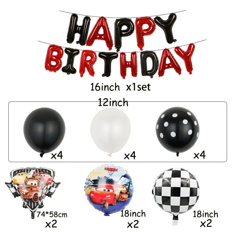 Disney Cars Lightning McQueen Balloon Set - Party Decorations Foil Balloons For Gathering Theme Party Supplies Other Material