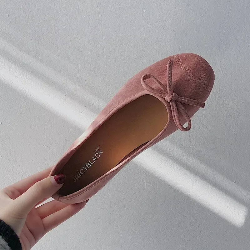 Comemore Round Toe Casual Sneakers Women Moccasins Summer Candy Color Espadrille Flat Bow Tie Ballet Flats Shoes Loafer Moccasin