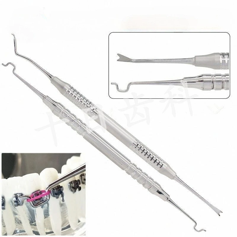 

Orthodontic arch wire placer ligation wire ligation ring pusher clipper wire fork dental oral cavity dental instrument