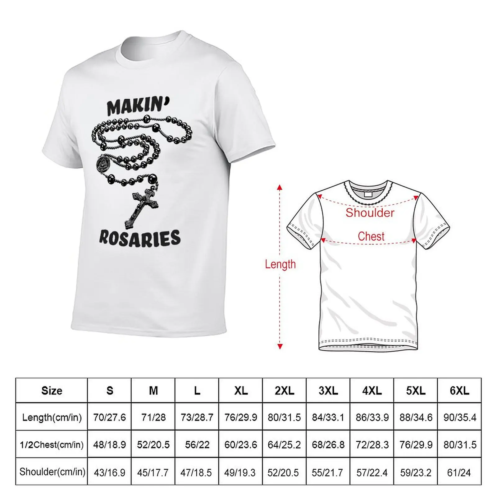 MAKING ROSARIES - MAKING GROCERIES T-shirt shirts graphic tees Blouse kawaii clothes anime mens t shirt graphic