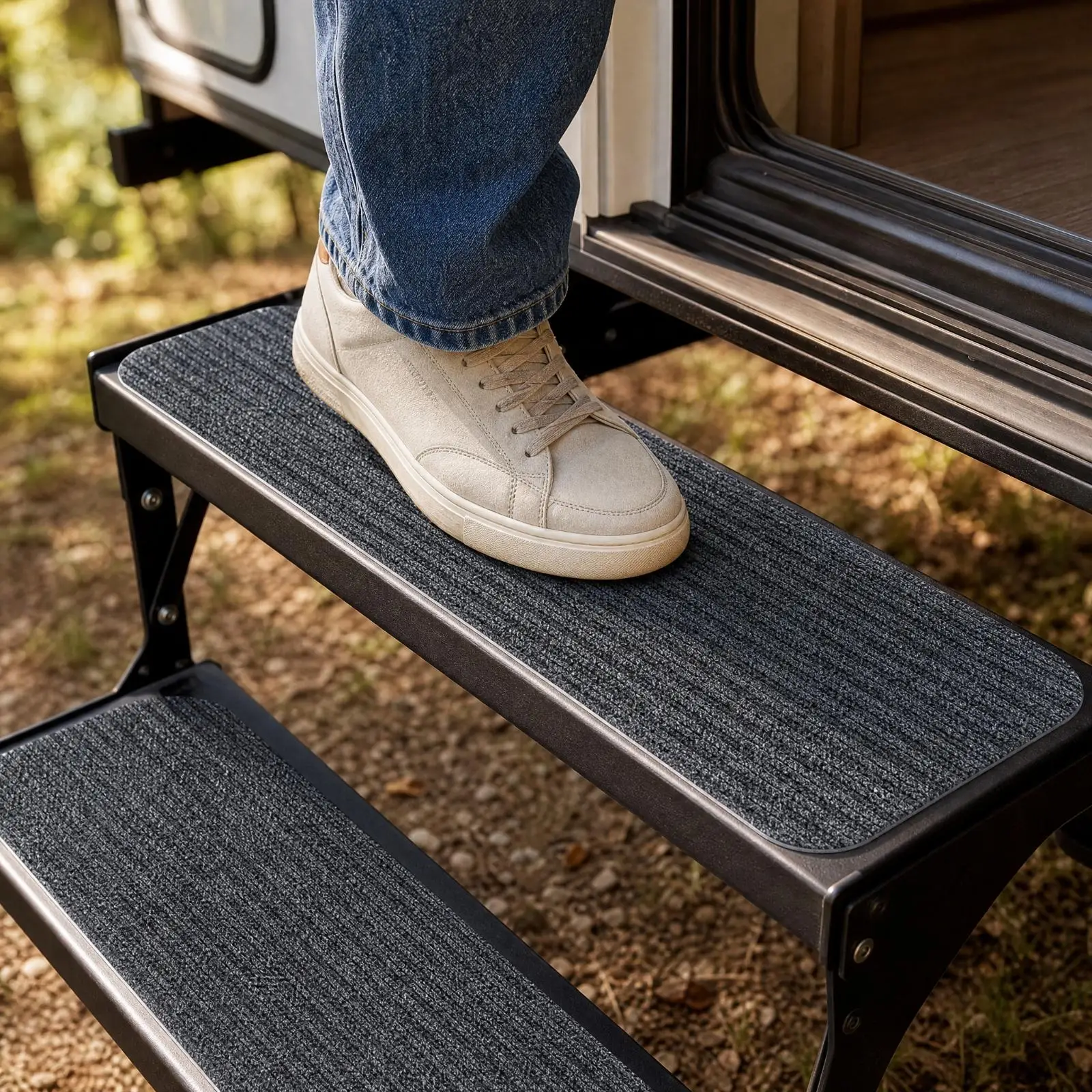 4 Pieces Non-Slip RV Step Covers Water-Resistant Folding RV Step Cover Easy to