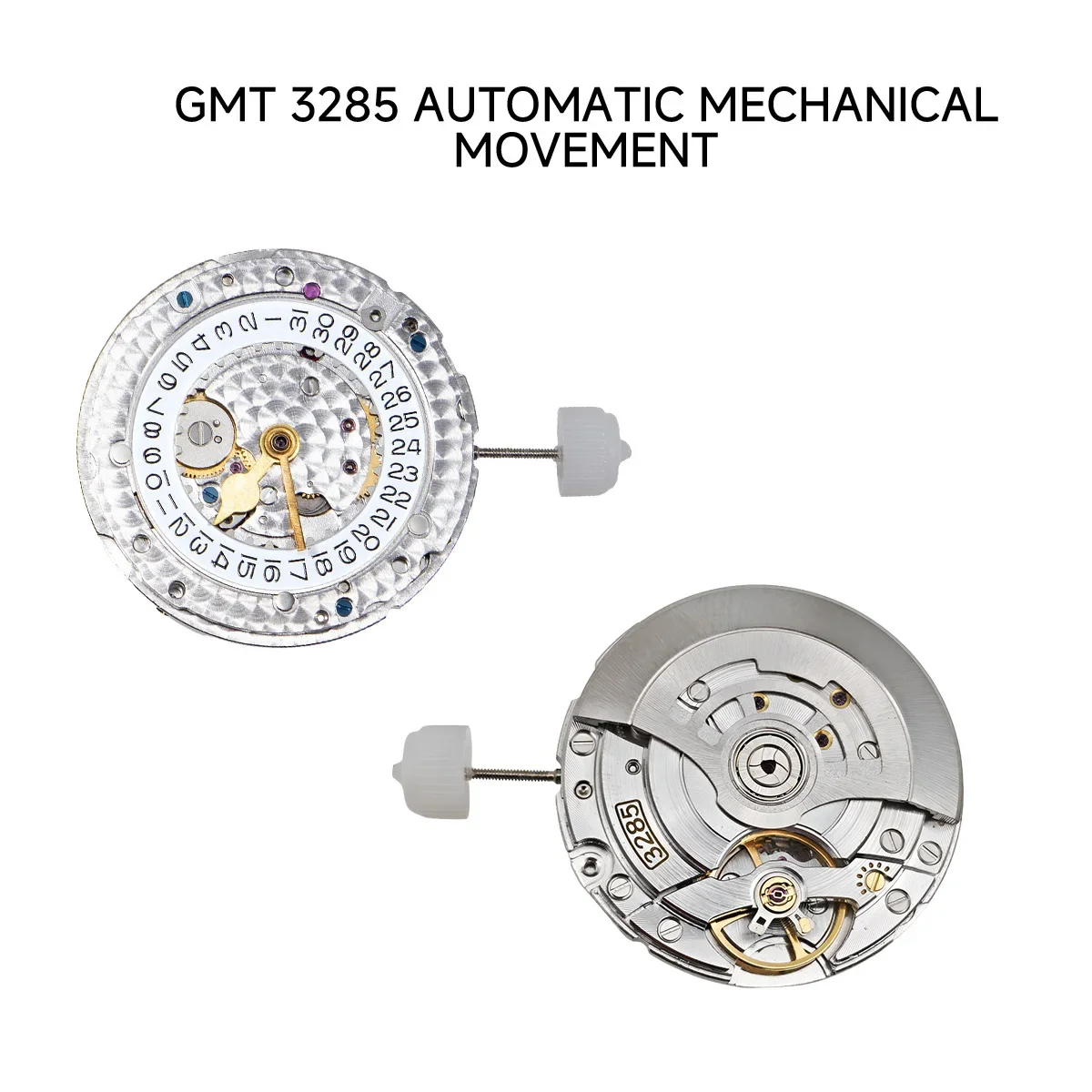 VR-3285 Shanghai GMT 3285 Automatic Mechanical Movement 4 Hands Blue Balance Modification Replace Movement 3285 31 Jewels