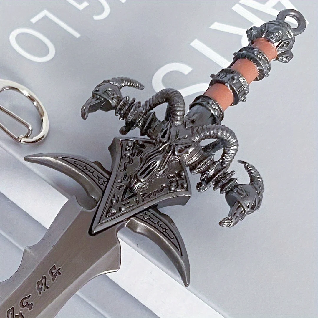 8.6in/21cmMetal Sword World of Warcraft Katana Game Anime Warglaive Azzinoth Cosplay Prop Knife Mini Japanese Katana Sword