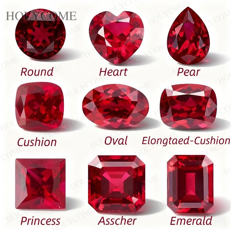 

Выращенные в лаборатории рубиновые разнообразные голубиные кроваво-красные бусины из драгоценных камней AGL, на выбор для обручальных колец, кулон, ювелирные изделия, дизайн «сделай сам»