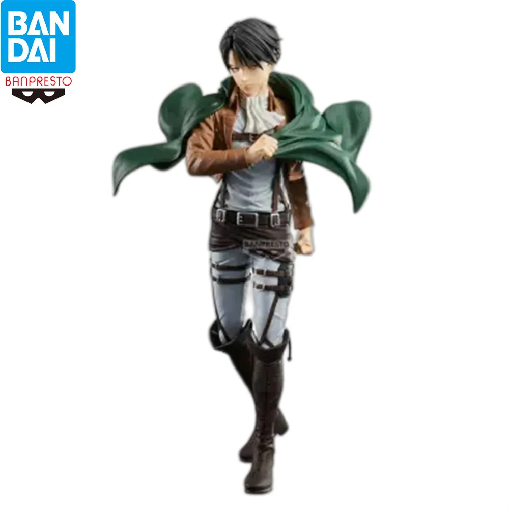 Bandai Banpresto Official Attack On Titan Levi Ackerman Anime Prize Collectible Figure Desktop Ornament Decor Gift