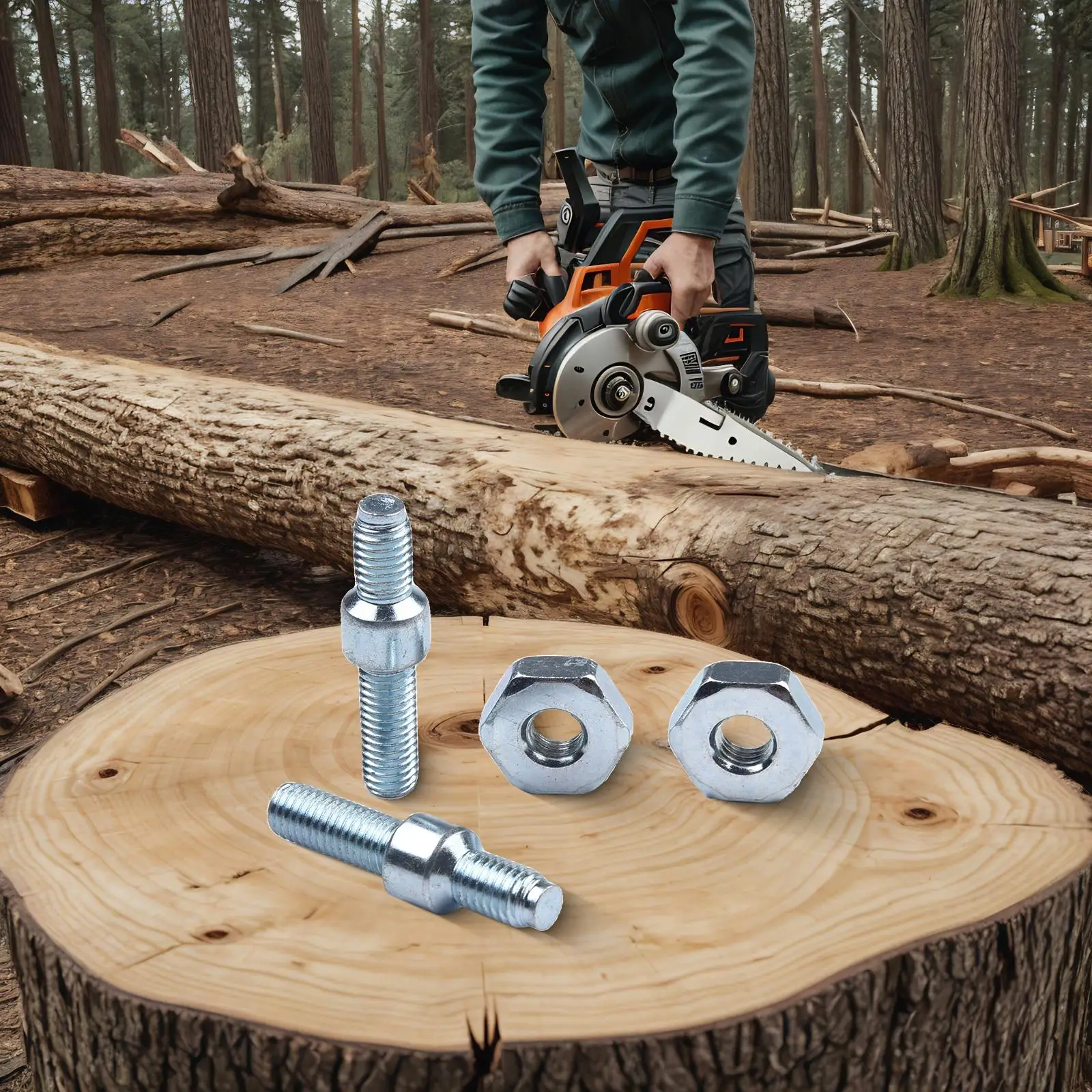 

M8 For Chainsaw Bar Nut and Stud Collar Screws 4 Piece Replacement Set for Models 028 034 026 MS260 MS360 MS380