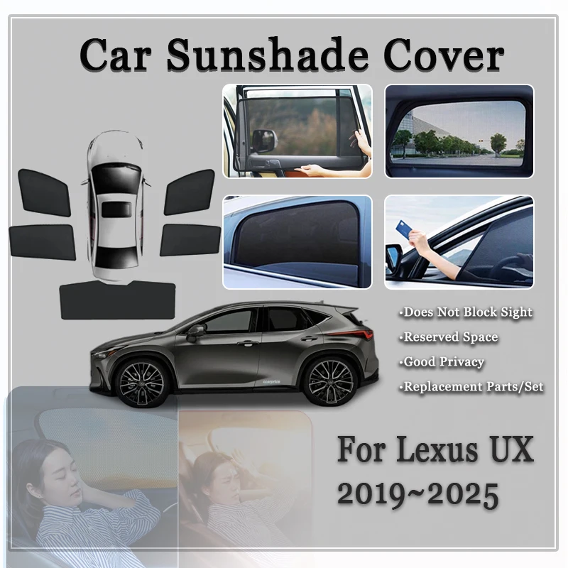 

For Lexus UX ZA10 2019 2020 2021 2022 2023 2024 2025 2026 Car Sunshade Pads Magnetic Sun Visors Window Shades Covers Accessories