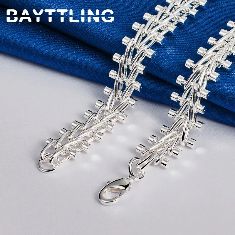 925 Sterling Silver 18 Inches Exquisite Braided Chain Necklace For Women Men Fashion Wedding Party Engagement Gift Jewelry