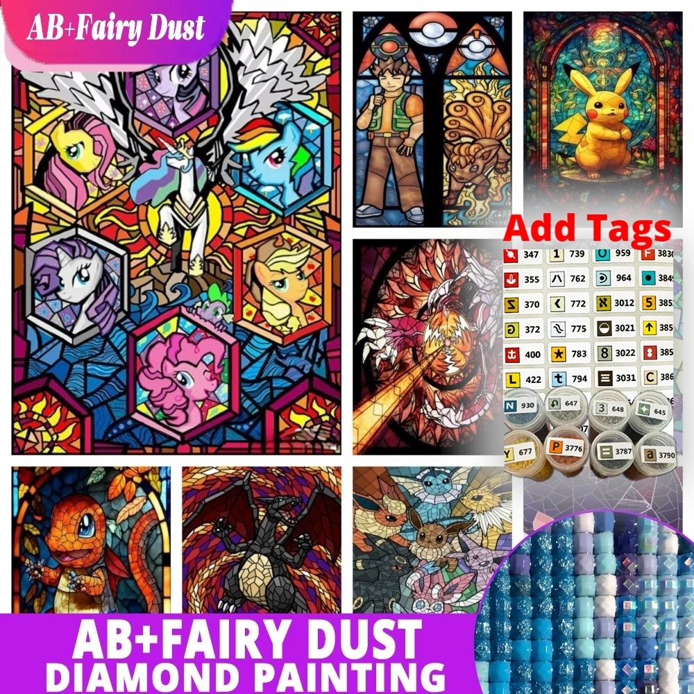 AB Фея Пыль 5D алмазная живопись DIY Покемон новый мультфильм детский подарок Алмазная мозаика аниме вышивка наборы ручной работы крест Sti