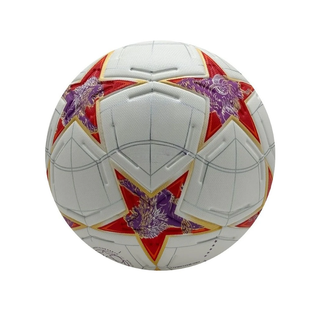 Футбольный мяч, стандартный размер 5, высококачественный бесшовный футбольный мяч из искусственного материала, футбольный мяч для тренировок и соревнований на открытом воздухе, Рождественский мяч