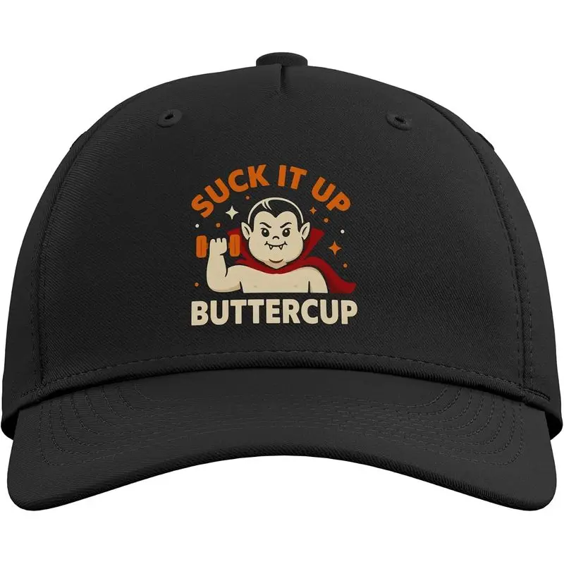 Funny Halloween Gym Vampire Workout Suck It Up Buttercup Adjustable Baseball Hat