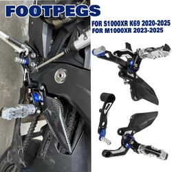 For BMW S1000XR S 1000 XR S1000 XR 2020-2025 M1000XR 23-25 Footpeg Rear Set Foot Pegs Pedal Footrest Heel Wing Adjuster Rearset