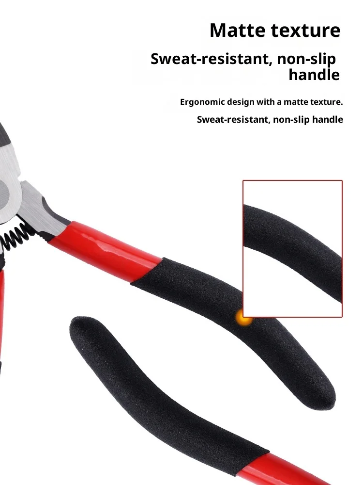 Multifunktionale Seitenschneider, Flachschneider, Mini-Diagonalzangen, 3mm/5mm Draht- und Kabelschneider, Schwarze CRV-Handwerkzeuge – Detail 8