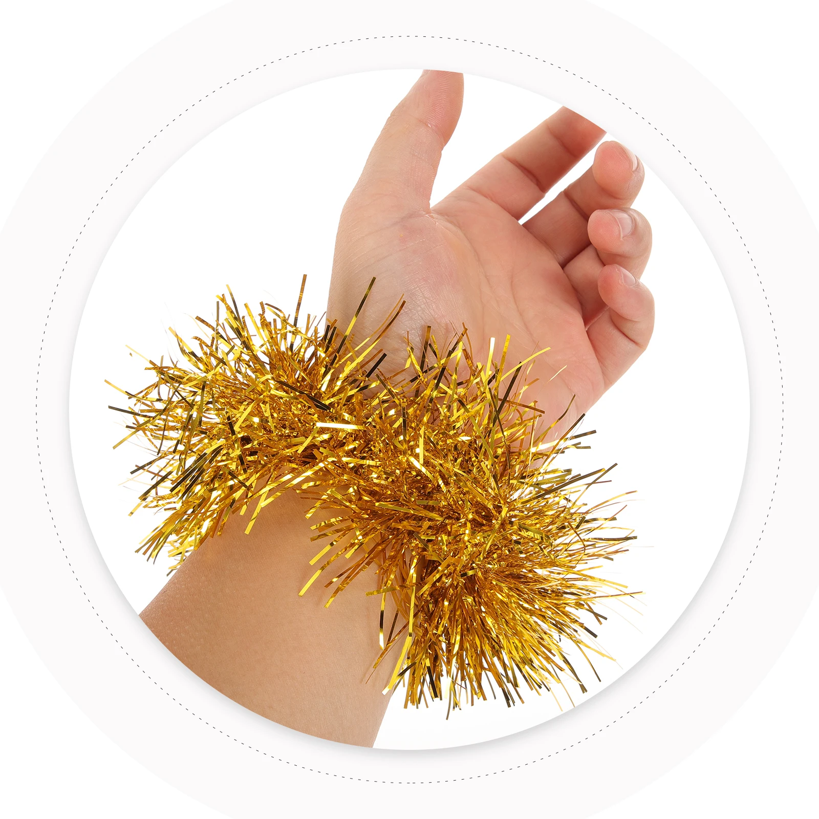 

10 Pcs Cheer Pom Poms Wrist Flower Bracelet Wristbands Bulk Cheerleading Team Golden
