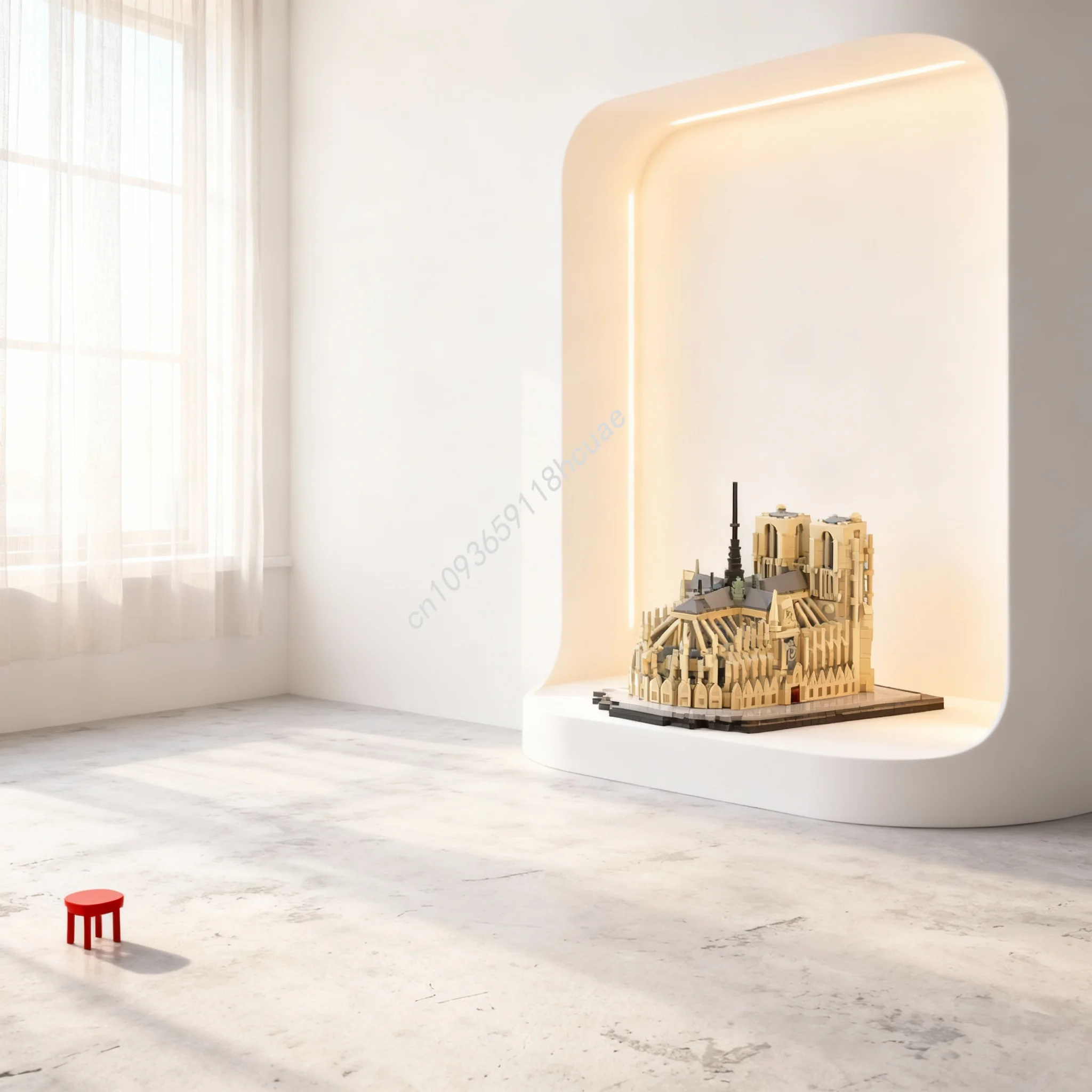 

1041 деталей MOC «Нотр-Дам де Пари», архитектурная модель, конструктор, игрушка для сборки своими руками, рождественский подарок, креативная идея, развивающая игрушка