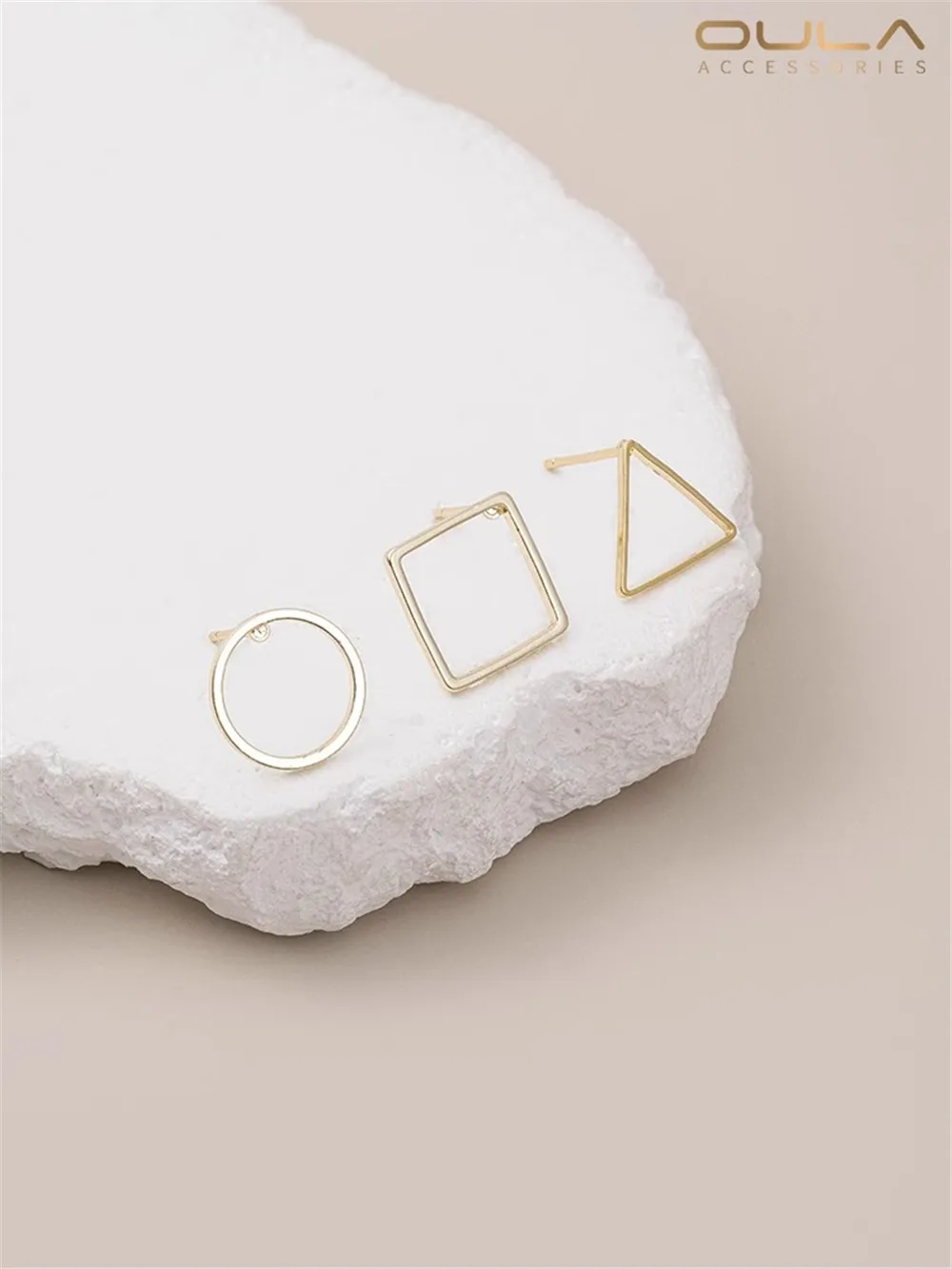 

Geometric Stud 14K Light Gold Color Simple Earrings Pendant DIY Handmade Earrings Material Accessories Round Earrings