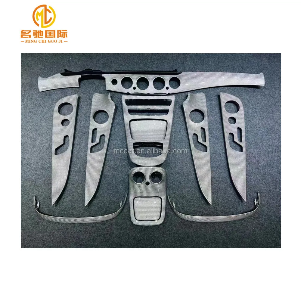 Car AccessoriesW213 Silver Carbon Fiber Interior For Mercedes Benz E300 E400 E63 W213 Automotive Interior