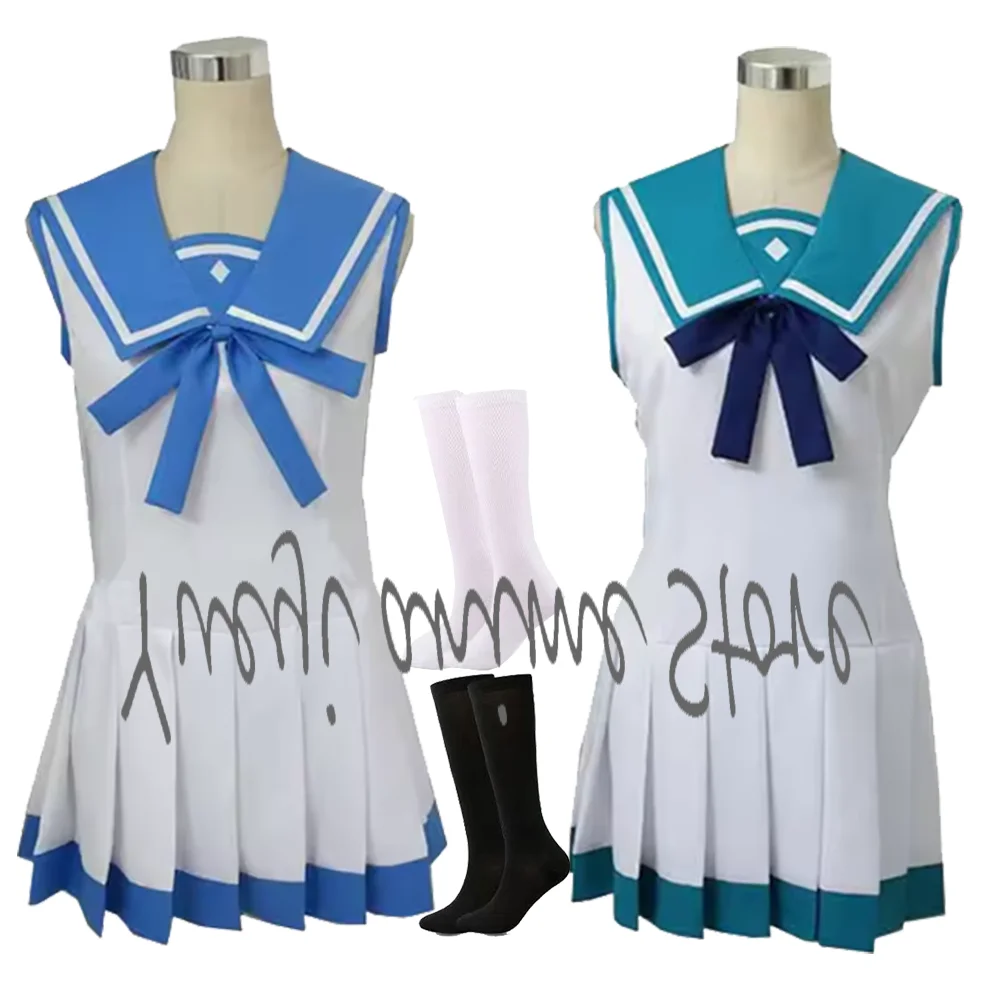 Индивидуальный косплей-костюм аниме Mukaido Manaka & Hiradaira Chisaki-унисекс JK, повседневная школьная форма для Хэллоуина