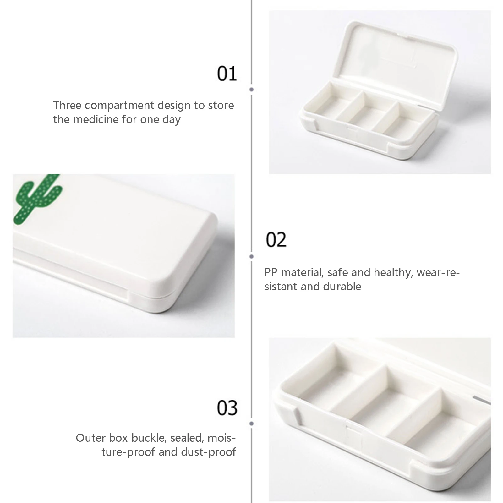 Small Pill Box Pill Organizer Box Small Pill Box For Pocket Purse Portable Daily Pill Case For Medicine Vitamin Travel Free