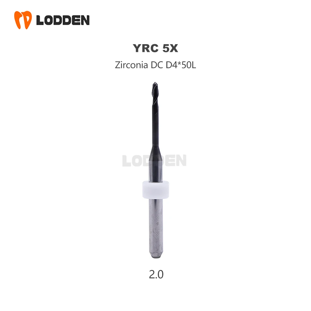 Yucera YRC-5X Dental Milling Burs Grinding Zirconia(DC)/PMMA(NC) D4 Shank 50mm Length 0.6/1.0/2.0MM Dental Grinding Tool