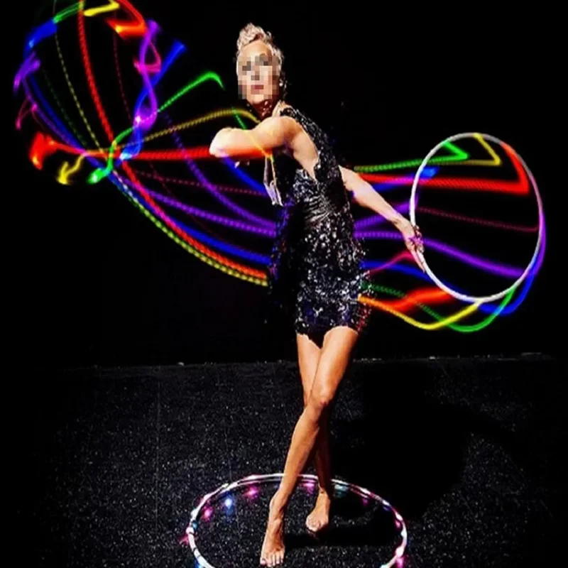 Sport Hoop Loose Weight Materiel Sport Fitness Hoop Equipment Yoga Circle 90CM 7Color Aro LED Flashing Sport Body Building Ring