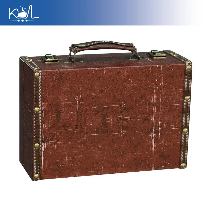 Vintage Red Decorative Suitcas - đánh giá và giá Retro Vintage Trunk Suitcase