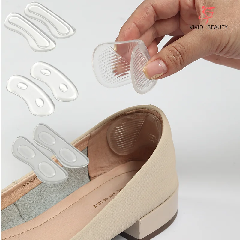 

2Pcs Women Insoles for Shoes High Heel Transparent Pad Adjust Size Adhesive Heels Pads Protector Sticker Pain Relief Foot Care I