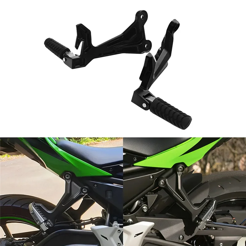 

Подножки заднего пассажира, кронштейны, подходят для мотоцикла Kawasaki Ninja 650/Z650 2017-2023 2022 2021 2020 2019 2018