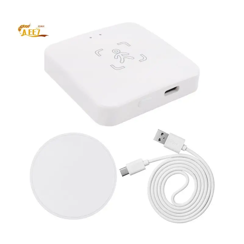 AEE7-Zigbee Human Presence Motion Sensor With Luminance/Distance Detection 5/110/220V Tuya Smart Life Home Automation