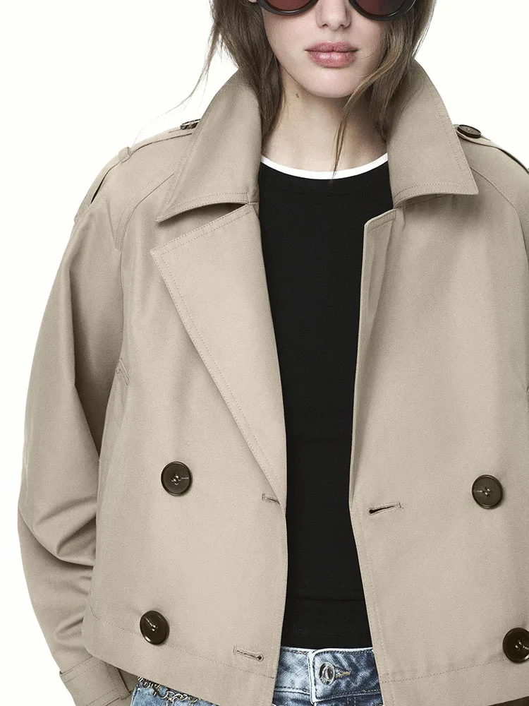 

Классическое женское пальто ort Sle с двойными клапанами и длинными рукавами, Новое поступление, осенняя коллекция, застежка-молния, модное де...