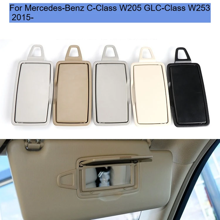 For Mercedes-Benz C-Class W205 GLC-Class W253 2015 - Front Sun Visor Makeup Mirror Sunshade Plastic Cover Cover